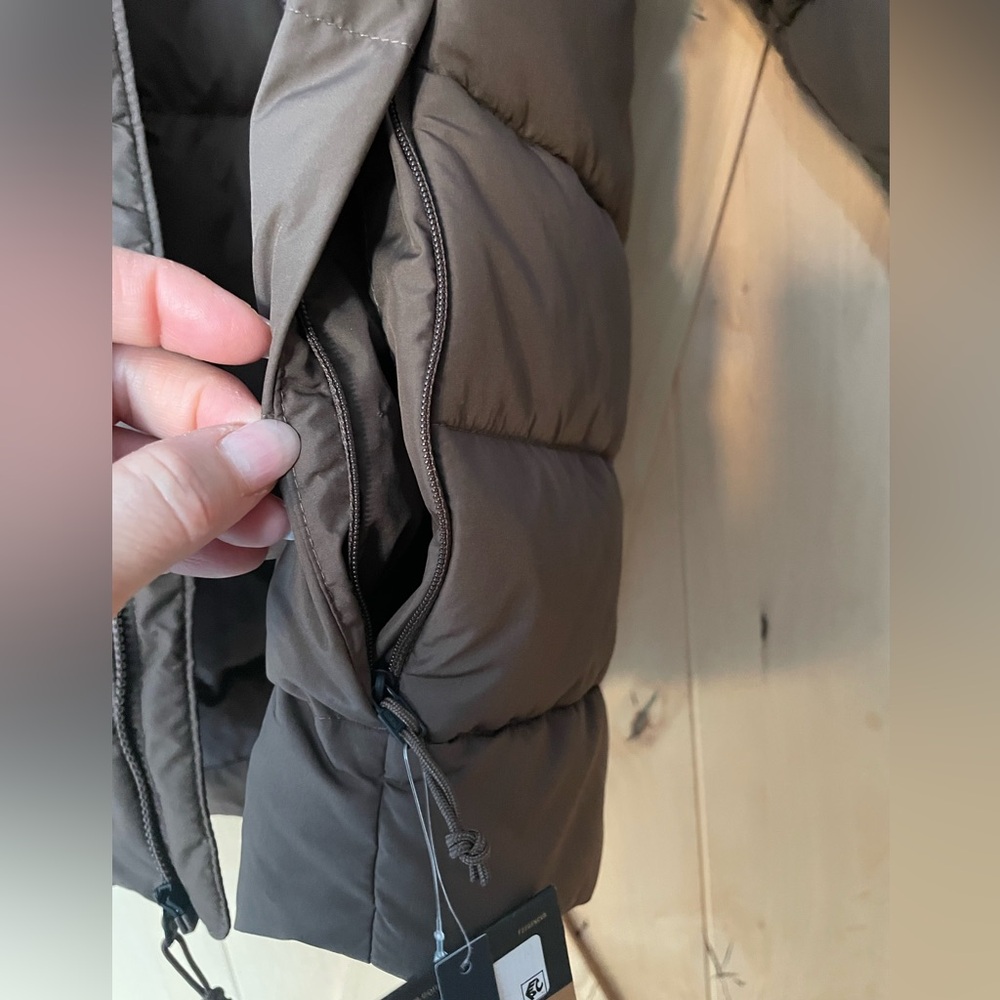 Men’s The North Face Aconcagua 3 Hoodie Puffer Jacket Smokey Brown size L - Picture 8 of 10